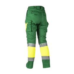 Pantalón alta visibilidad MUJER KINGSMANN STARLIGHT para rodilleras, Verde... 2