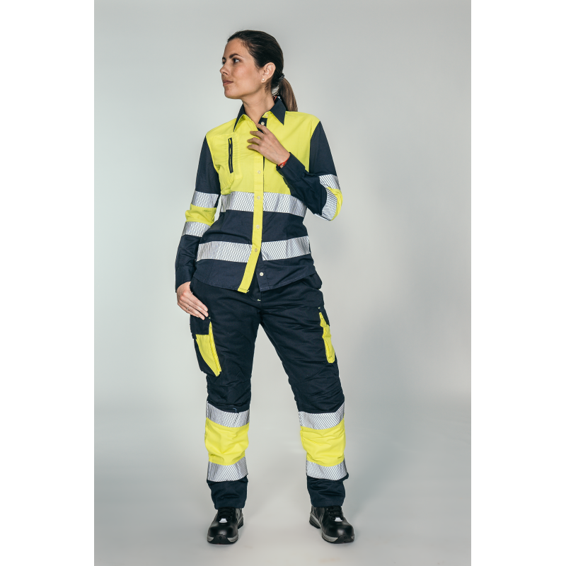 Pantalón ACOLCHADO alta visibilidad MUJER KINGSMANN STARLIGHT, Azul Marino...