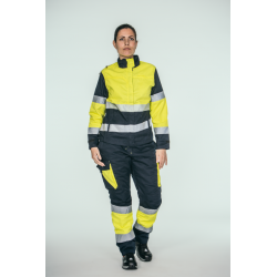 Pantalón alta visibilidad MUJER KINGSMANN STARLIGHT para rodilleras, Azul... 4