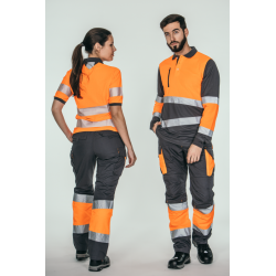 Pantalón alta visibilidad MUJER KINGSMANN STARLIGHT para rodilleras, Gris con... 6