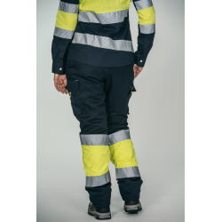 Pantalón alta visibilidad MUJER KINGSMANN STARLIGHT, Azul Marino con Amarillo... 6