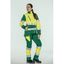 Pantalón alta visibilidad MUJER KINGSMANN STARLIGHT para rodilleras, Verde... 4