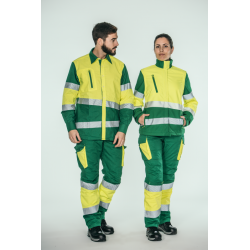 Pantalón alta visibilidad MUJER KINGSMANN STARLIGHT para rodilleras, Verde... 8