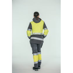 Pantalón ACOLCHADO alta visibilidad MUJER KINGSMANN STARLIGHT, Gris con... 4