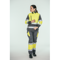 Pantalón ACOLCHADO alta visibilidad MUJER KINGSMANN STARLIGHT, Gris con... 5