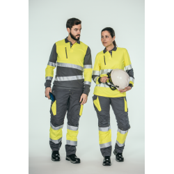 Pantalón alta visibilidad MUJER KINGSMANN STARLIGHT para rodilleras, Gris con... 9