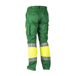 Pantalón alta visibilidad HOMBRE KINGSMANN STARLIGHT, Verde con Amarillo Flúor 2