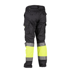 Pantalón alta visibilidad HOMBRE KINGSMANN STARLIGHT, Gris con Amarillo Flúor 1