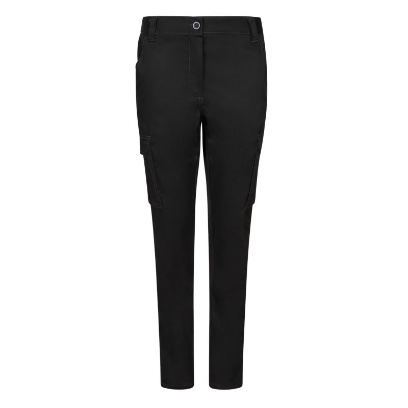 Pantalón stretch multibolsillos mujer negro