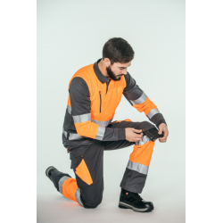 Pantalón alta visibilidad HOMBRE KINGSMANN STARLIGHT para rodilleras, Gris...