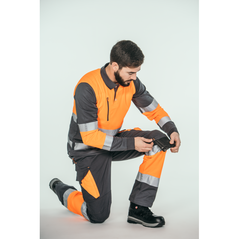 Pantalón alta visibilidad HOMBRE KINGSMANN STARLIGHT para rodilleras, Gris...