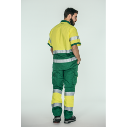 Pantalón alta visibilidad HOMBRE KINGSMANN STARLIGHT, Verde con Amarillo Flúor 4