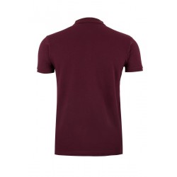 Polo manga corta color Burdeo, ref. MK215CV,Velilla