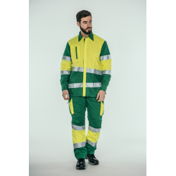 Pantalón alta visibilidad HOMBRE KINGSMANN STARLIGHT, Verde con Amarillo Flúor 5