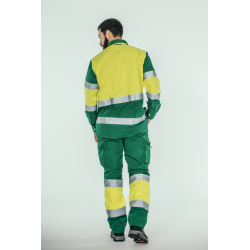 Pantalón alta visibilidad HOMBRE KINGSMANN STARLIGHT, Verde con Amarillo Flúor 7