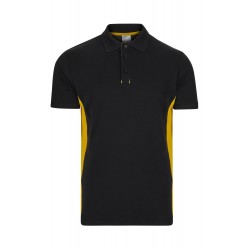 Polo de manga corta bicolor Negro/amarillo, ref. 105504_00/17, Velilla