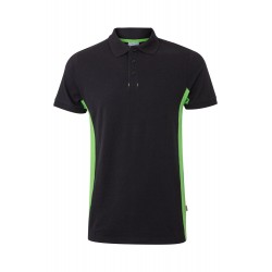 Polo de manga corta bicolor Negro/verde lima, ref. 105504_00/25, Velilla