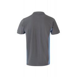 Polo de manga corta bicolor Gris/celeste, ref. 105504_08/05, Velilla
