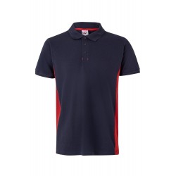 Polo de manga corta bicolor Navy/rojo, ref. 105504_61/12, Velilla