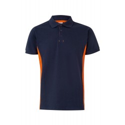 Polo de manga corta bicolor Navy/naranja, ref. 105504_61/16, Velilla