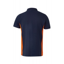 Polo de manga corta bicolor Navy/naranja, ref. 105504_61/16, Velilla