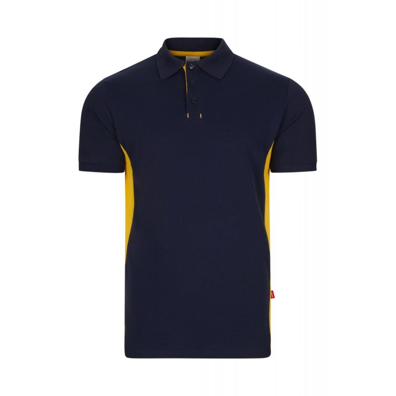 Polo de manga corta bicolor Navy/amarillo, ref. 105504_61/17, Velilla