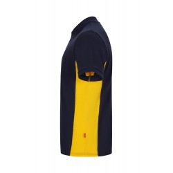 Polo de manga corta bicolor Navy/amarillo, ref. 105504_61/17, Velilla