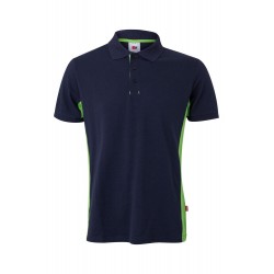 Polo de manga corta bicolor Navy/verde lima, ref. 105504_61/25, Velilla