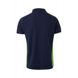 Polo de manga corta bicolor Navy/verde lima, ref. 105504_61/25, Velilla