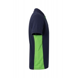 Polo de manga corta bicolor Navy/verde lima, ref. 105504_61/25, Velilla