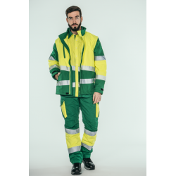 Pantalón alta visibilidad HOMBRE KINGSMANN STARLIGHT para rodilleras, Verde...