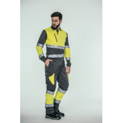 Pantalón alta visibilidad HOMBRE KINGSMANN STARLIGHT, Gris con Amarillo Flúor 5