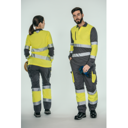 Pantalón alta visibilidad HOMBRE KINGSMANN STARLIGHT, Gris con Amarillo Flúor 7