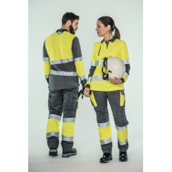 Pantalón alta visibilidad HOMBRE KINGSMANN STARLIGHT, Gris con Amarillo Flúor 8