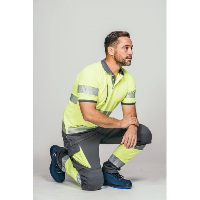 Pantalón alta visibilidad HOMBRE KINGSMANN STARLIGHT para rodilleras, Gris...