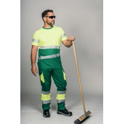 Pantalón alta visibilidad HOMBRE KINGSMANN STARLIGHT, Verde con Amarillo Flúor 11