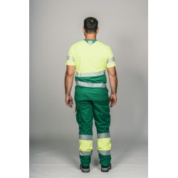 Pantalón alta visibilidad HOMBRE KINGSMANN STARLIGHT, Verde con Amarillo Flúor 12