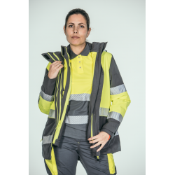 Parka alta visibilidad encastrable MUJER KINGSMANN STARLIGHT, Gris con... 2