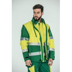 Parka encastrable alta visibilidad HOMBRE KINGSMANN STARLIGHT, Verde con...
