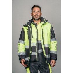 Parka encastrable alta visibilidad HOMBRE KINGSMANN STARLIGHT, Gris con...