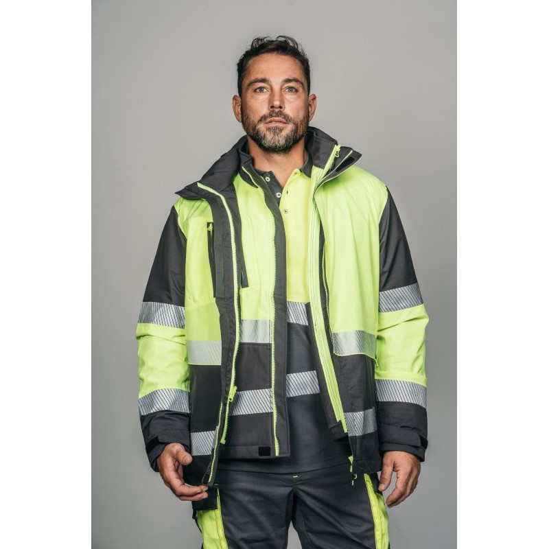 Parka encastrable alta visibilidad HOMBRE KINGSMANN STARLIGHT, Gris con...