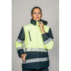 Parka encastrable alta visibilidad MUJER KINGSMANN STARLIGHT, Azul Marino con... 8