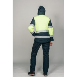 Parka encastrable alta visibilidad MUJER KINGSMANN STARLIGHT, Azul Marino con... 9
