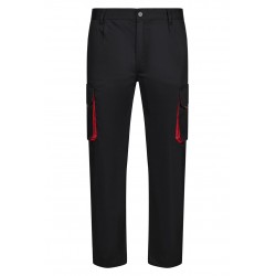 Pantalón de trabajo color Negro/rojo, ref.103004_00/12, Velilla