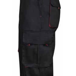 Pantalón de trabajo color Negro/rojo, ref.103004_00/12, Velilla