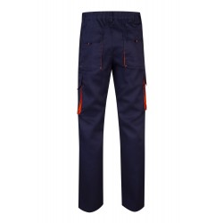 Pantalón de trabajo color Navy/naranja, ref.103004_01/16, Velilla