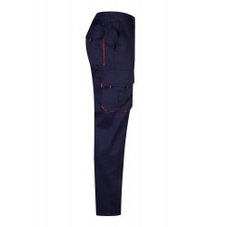 Pantalón de trabajo color Navy/naranja, ref.103004_01/16, Velilla