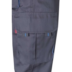 Pantalón de trabajo color Gris/celeste, ref.103004_08/05, Velilla