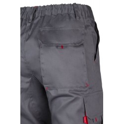 Pantalón de trabajo color Gris/rojo, ref.103004_08/12, Velilla