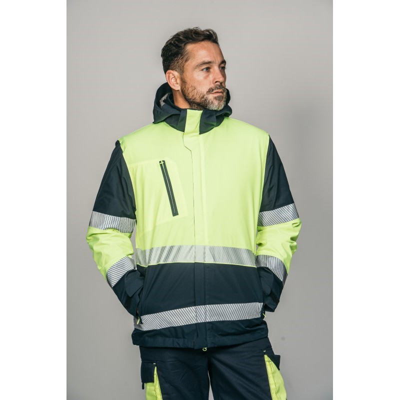 Parka alta visibilidad HOMBRE KINGSMANN STARLIGHT con guata, Azul Marino con...